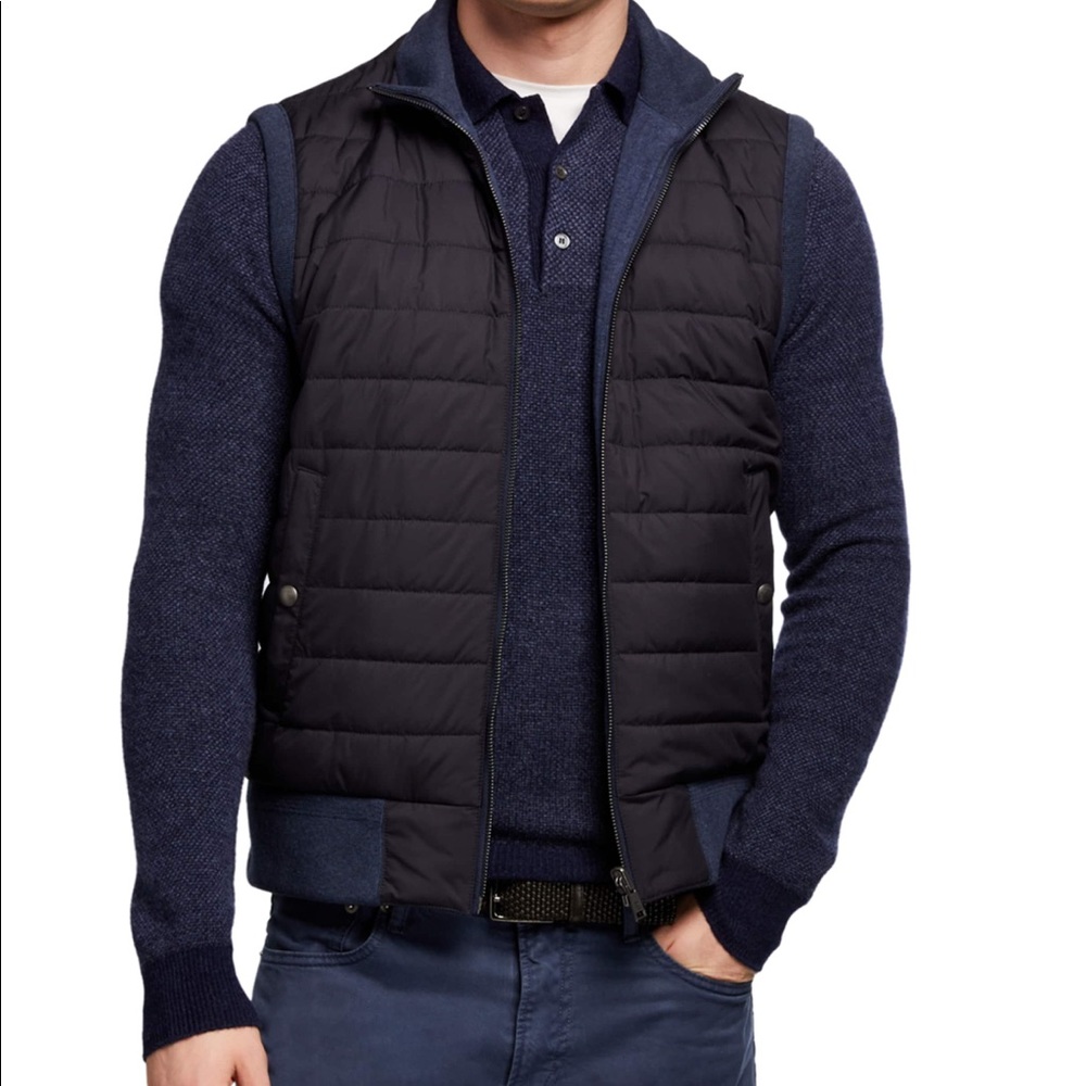 Ralph Lauren Purple Label
Men's Quilted Reversible Zip-
Front Vest - New w/ Tags